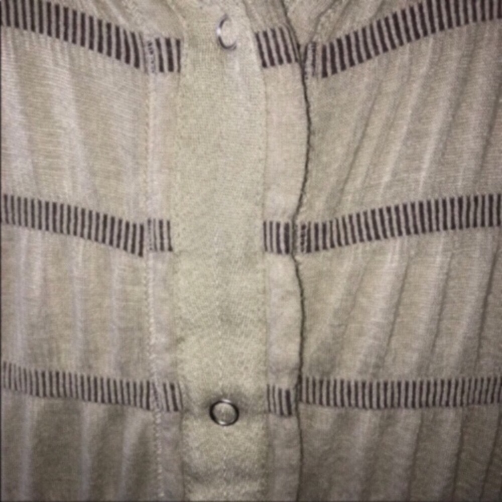 Anthropologie Tiny Banded Cirrus Hoodie Knit Jacket Cream Gray Medium - Picture 4 of 7